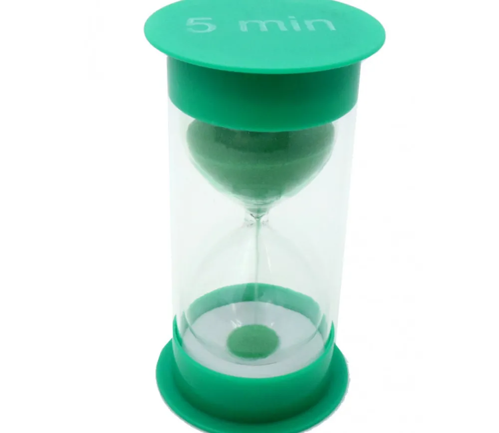 Tout Pour le Jeu Grand sablier 5 minutes très lisible - VERT - 12 cm GM