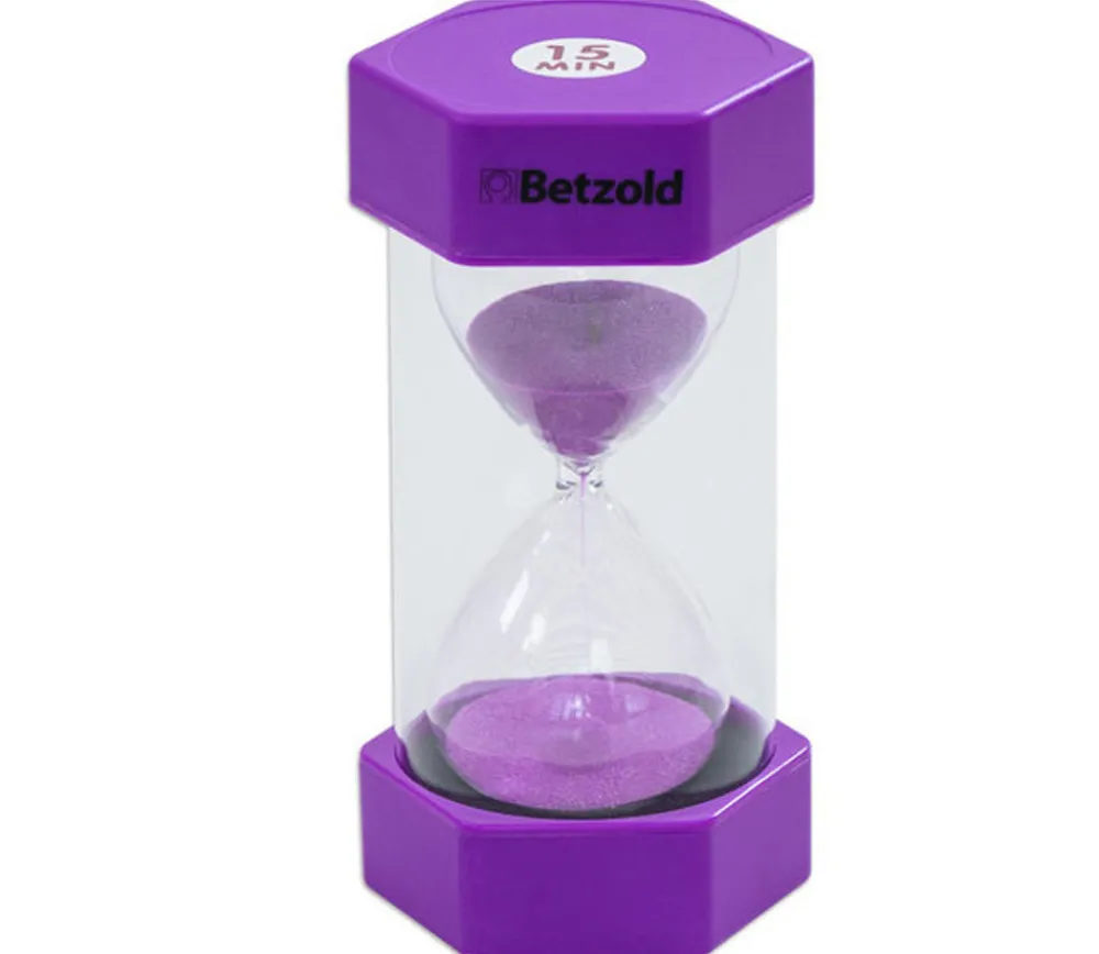 Tout Pour le Jeu Grand sablier super lisible 15 minutes - VIOLET - 16 cm MAXI