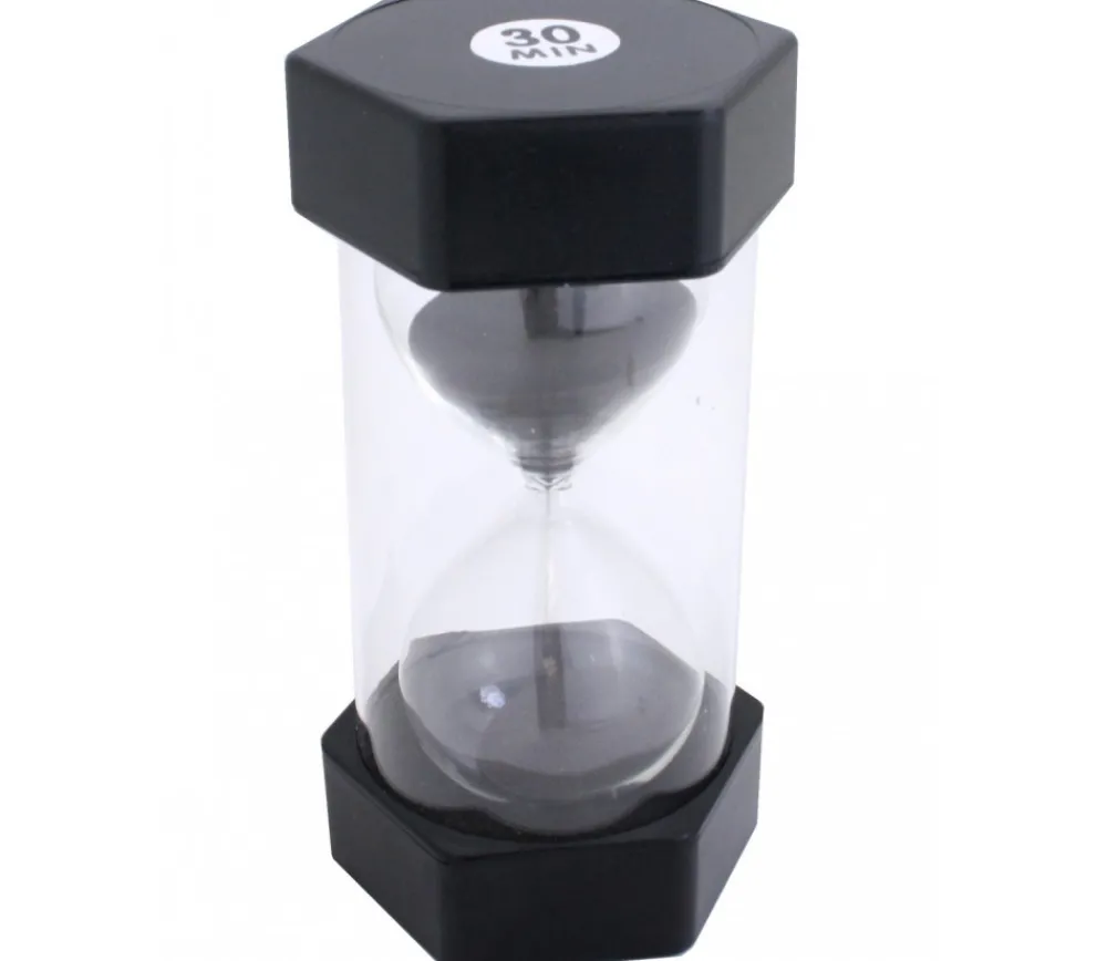 Tout Pour le Jeu Grand sablier super lisible 30 minutes - NOIR - 16 cm MAXI