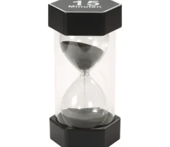Tout Pour le Jeu Grand sablier super lisible 15 minutes - NOIR - 16 cm MAXI
