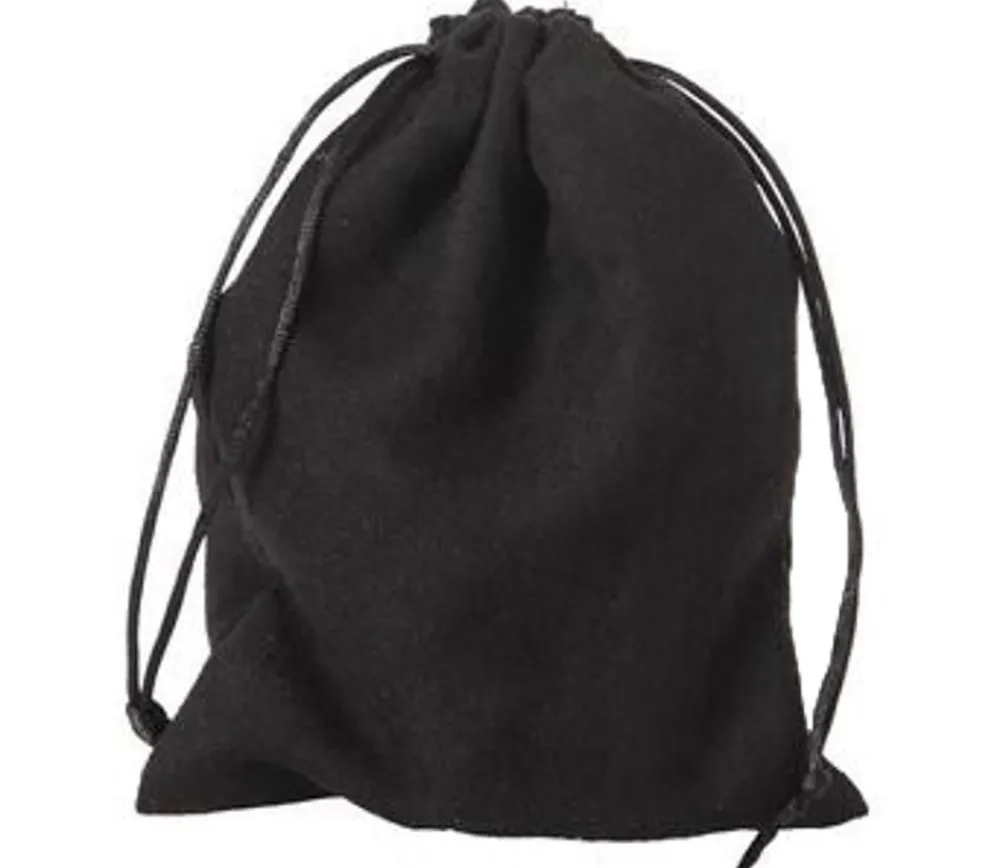 Tout Pour le Jeu GRAND Sac velours NOIR taille M 200 x 150 mm