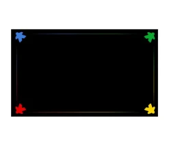Tout Pour le Jeu Grand tapis Meeple noir Multijeux 100 x 60 cm