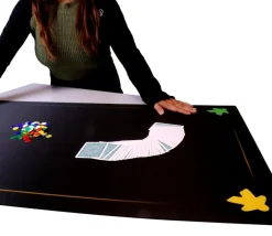 Tout Pour le Jeu Grand tapis Meeple noir Multijeux 100 x 60 cm