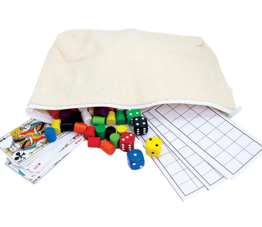 Tout Pour le Jeu Grande Pochette plate 19 x 29 cm coton trousse à personnaliser fermeture éclair