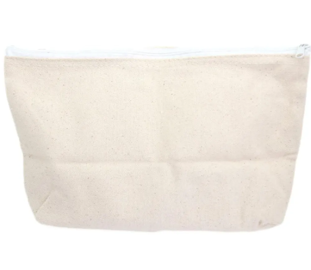 Tout Pour le Jeu Grande Pochette plate 19 x 29 cm coton trousse à personnaliser fermeture éclair