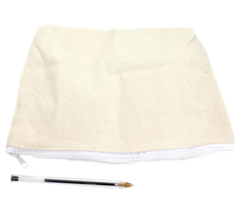 Tout Pour le Jeu Grande Pochette plate 19 x 29 cm coton trousse à personnaliser fermeture éclair