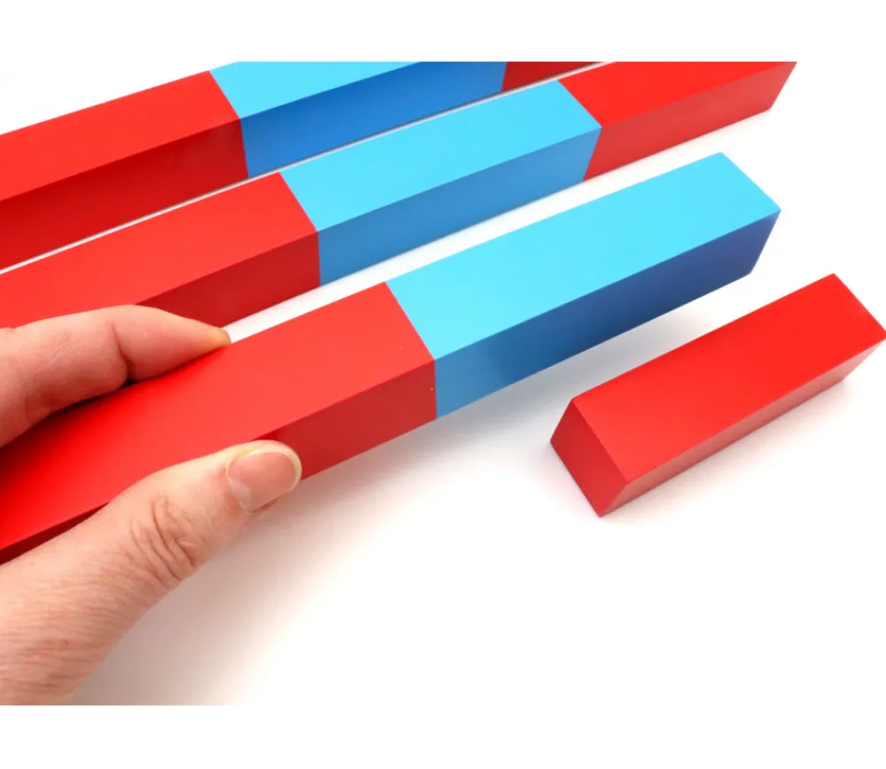 Tout Pour le Jeu Grandes barres numériques Montessori bois rouge et bleu (1 mètre)
