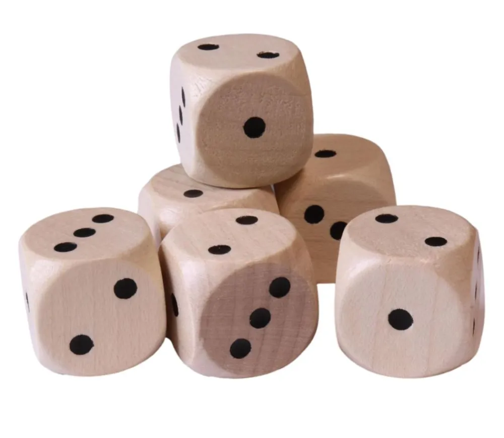 Tout Pour le Jeu Gros dé 123 en 2 cm dé à jouer bois points 1 2 3 1 2 3