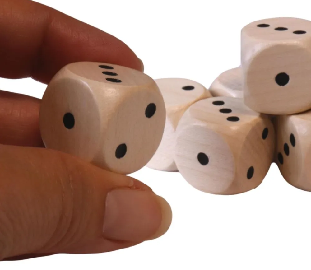 Tout Pour le Jeu Gros dé 123 en 2 cm dé à jouer bois points 1 2 3 1 2 3