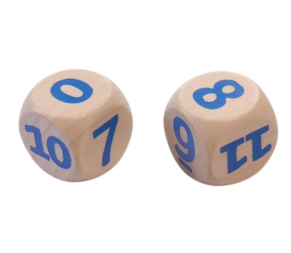 Tout Pour le Jeu Gros dé chiffres 0 7 8 9 10 11 en bois 2 cm