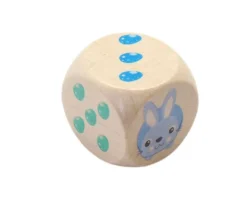 Tout Pour le Jeu Gros dé en bois Pâques lapin et oeufs 2.5 cm