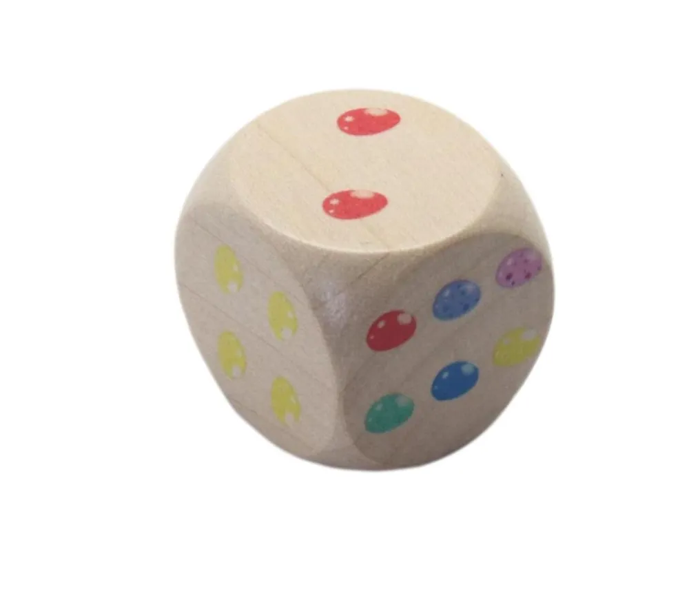 Tout Pour le Jeu Gros dé en bois Pâques lapin et oeufs 2.5 cm