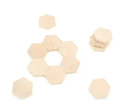 Tout Pour le Jeu Hexagone plat en bois de 4.5 cm - 45 x 45 x 8 mm