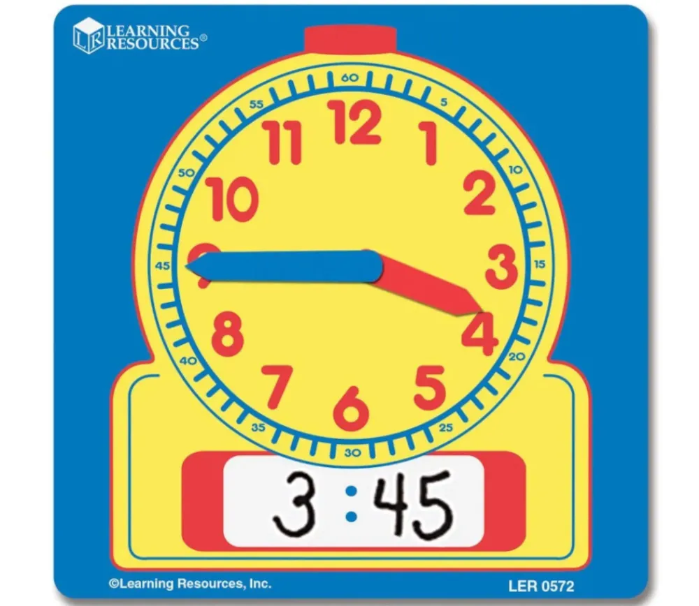 Tout Pour le Jeu Horloge effaçable apprentissage heure affichage cadran et digital
