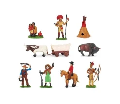 Tout Pour le Jeu Indiens et cow-boys : 11 figurines de jeu