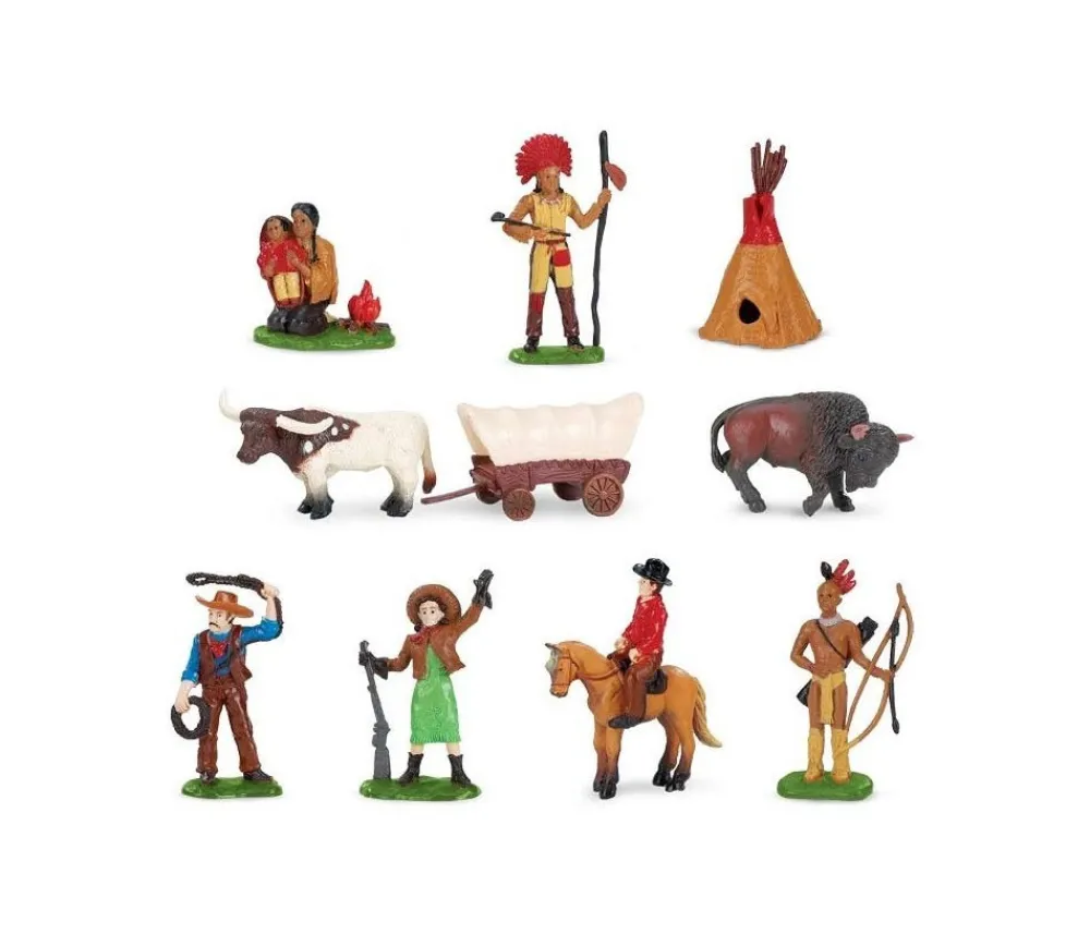 Tout Pour le Jeu Indiens et cow-boys : 11 figurines de jeu