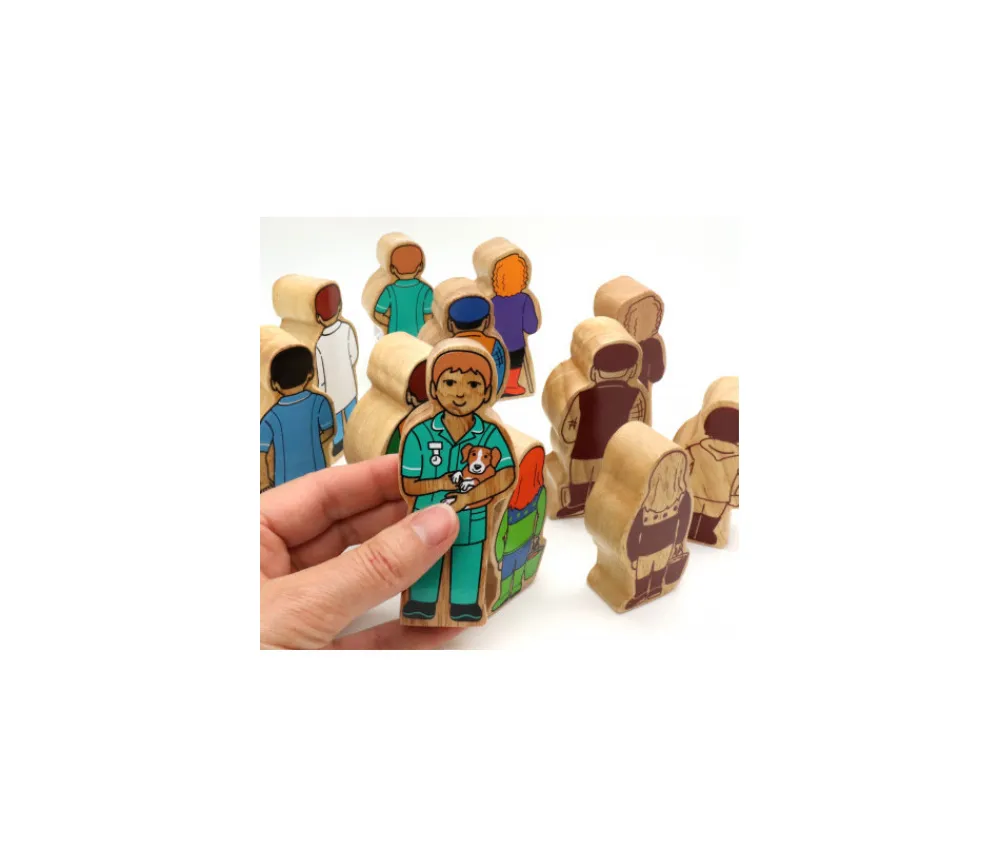 Tout Pour le Jeu Infirmier en bois 100 x 45 x 25 mm personnage jeu