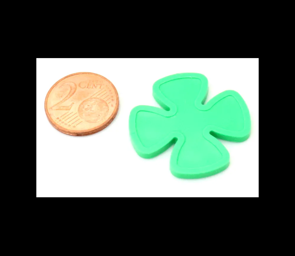 Tout Pour le Jeu Jeton 29 mm trèfle à 4 feuilles vert