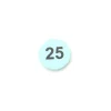 Tout Pour le Jeu Jeton bois numéro 25 rond plat de 21 x 4 mm bleu clair