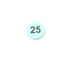 Tout Pour le Jeu Jeton bois numéro 25 rond plat de 21 x 4 mm bleu clair