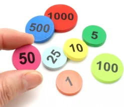 Tout Pour le Jeu Jeton bois numéro 1000 rond plat de 30 x 4 mm rouge