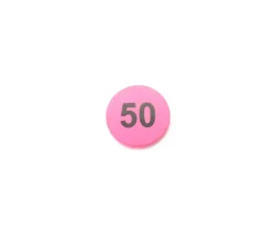 Tout Pour le Jeu Jeton bois numéro 50 rond plat de 21 x 4 mm rose