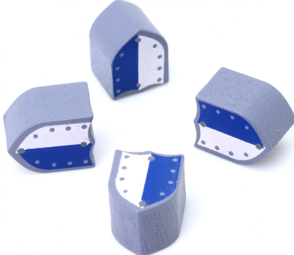 Tout Pour le Jeu Jeton bouclier blason en bois 16 x 12 x 5 mm à l'unité