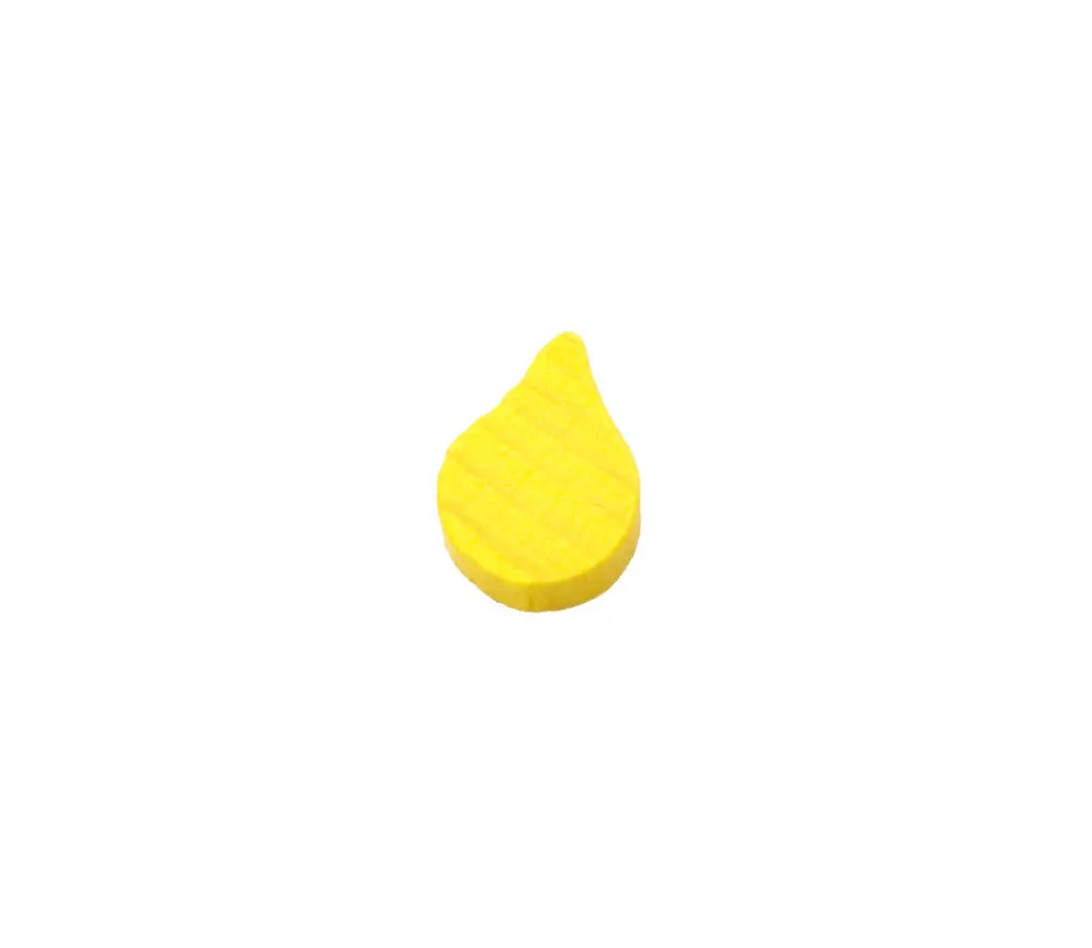 Tout Pour le Jeu Jeton feuille goutte huile jaune -14 x 10 x 4 mm