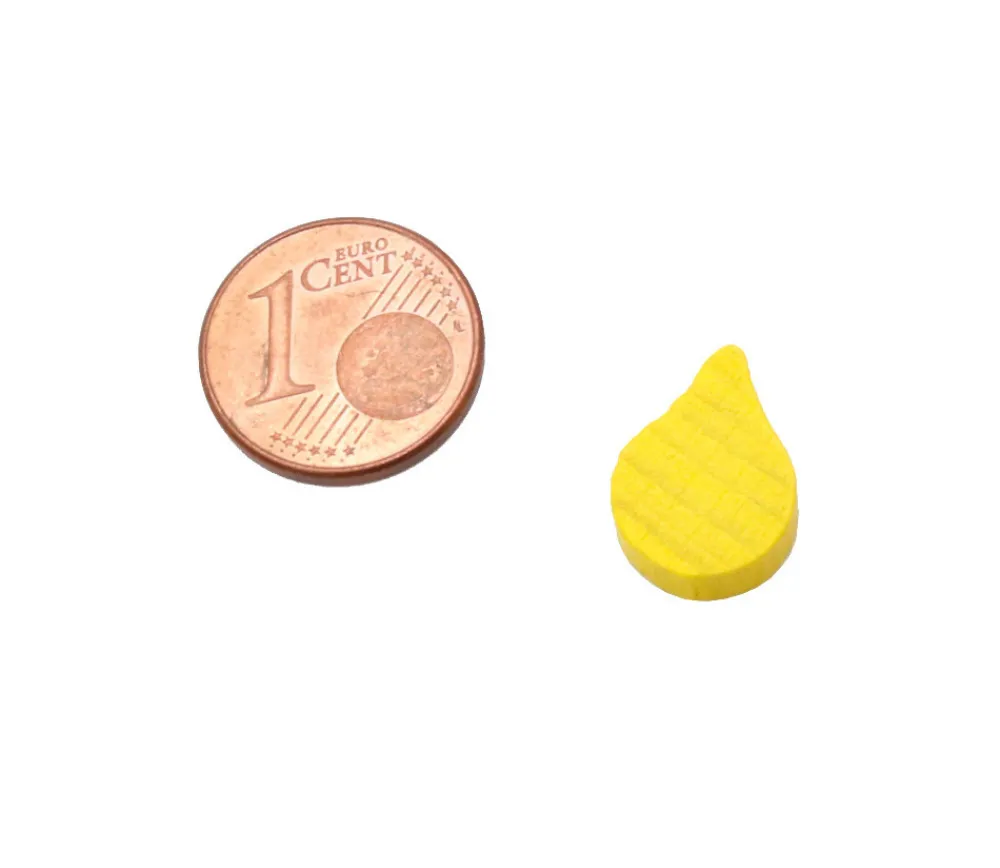 Tout Pour le Jeu Jeton feuille goutte huile jaune -14 x 10 x 4 mm