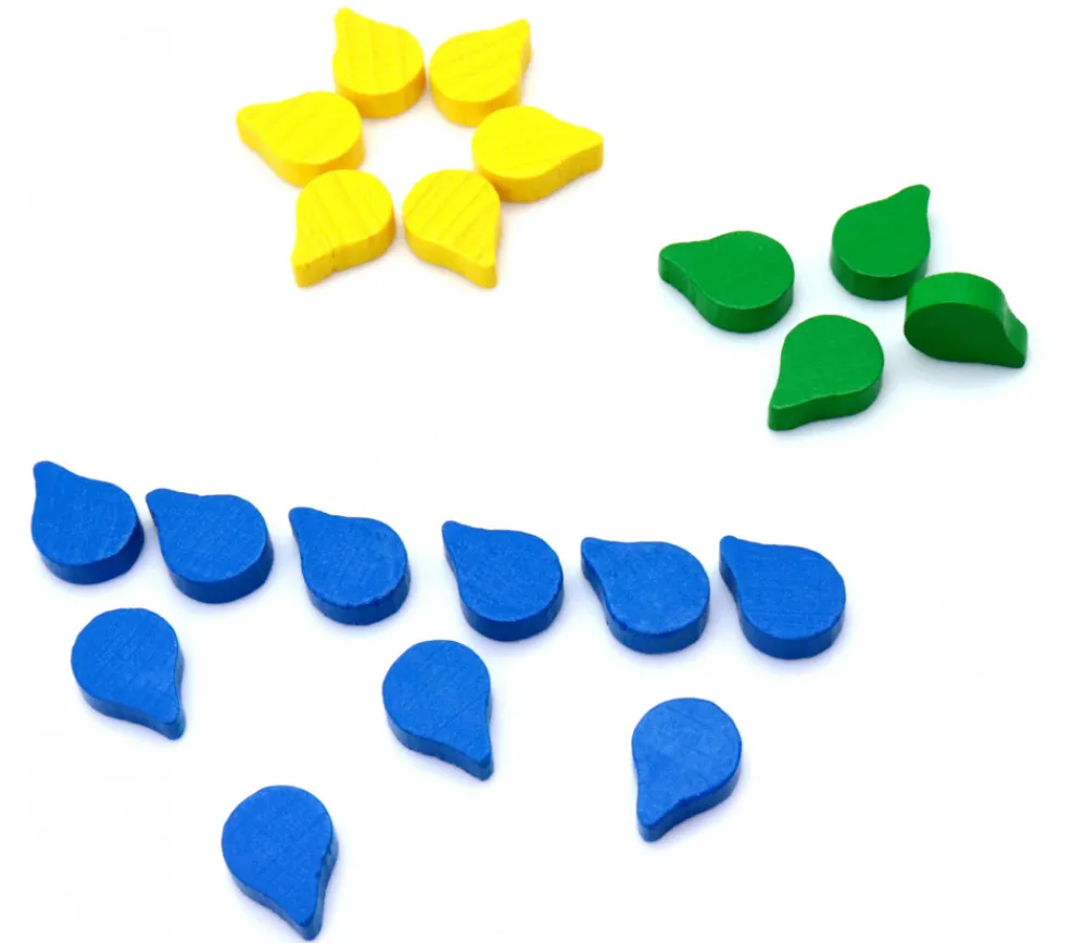 Tout Pour le Jeu Jeton feuille goutte huile jaune -14 x 10 x 4 mm