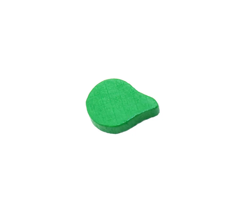 Tout Pour le Jeu Jeton feuille goutte verte -14 x 10 x 4 mm