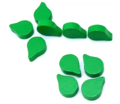 Tout Pour le Jeu Jeton feuille goutte verte -14 x 10 x 4 mm
