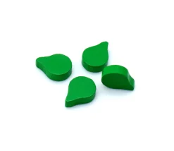 Tout Pour le Jeu Jeton feuille goutte verte -14 x 10 x 4 mm