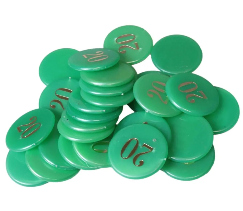 Tout Pour le Jeu Jeton numéroté nacré 32 mm numéro 20