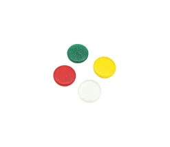 Tout Pour le Jeu Jeton pailleté épais 25 x 5 mm galet blanc transparent
