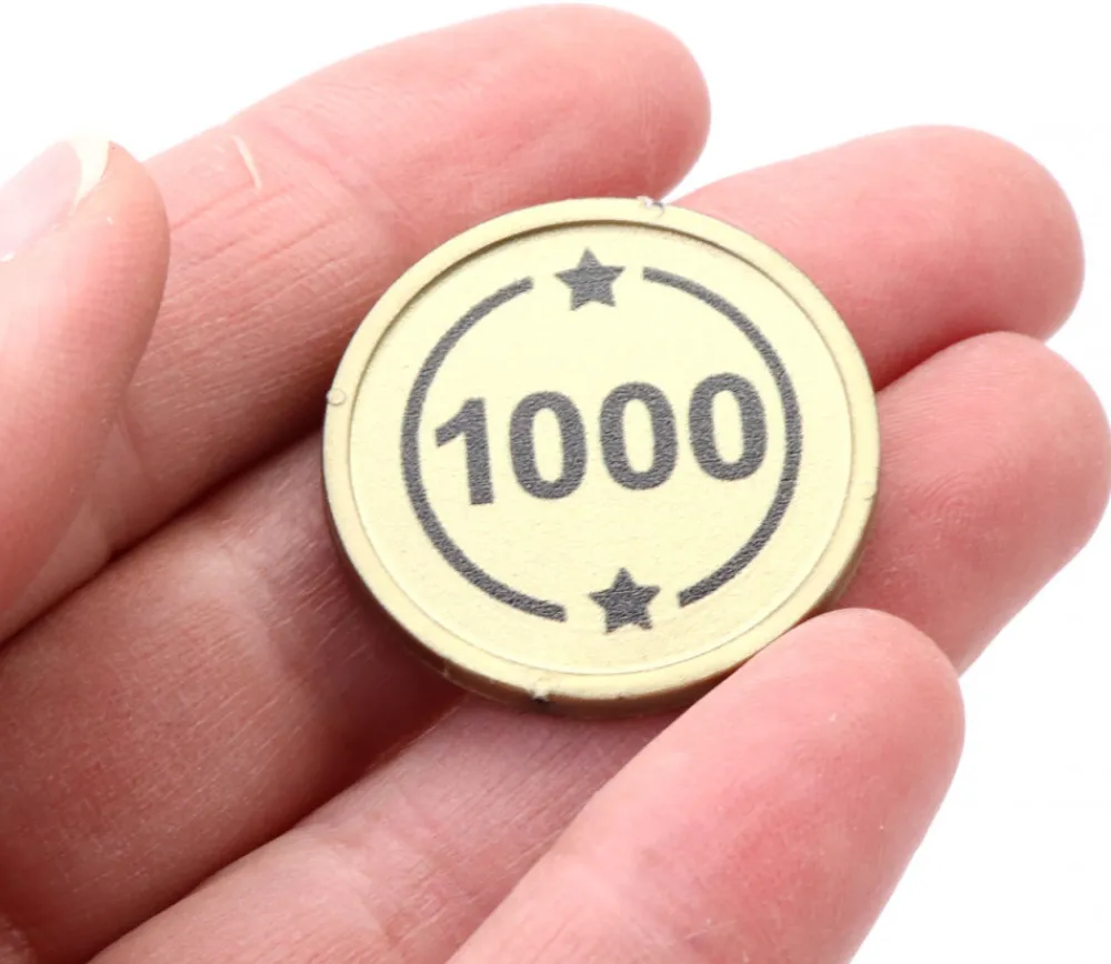 Tout Pour le Jeu Jeton rond doré 1000 de 2.9 cm