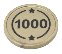 Tout Pour le Jeu Jeton rond doré 1000 de 2.9 cm