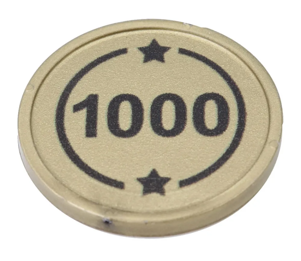 Tout Pour le Jeu Jeton rond doré 1000 de 2.9 cm