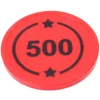 Tout Pour le Jeu Jeton rond rouge 500 points de 2.9 cm