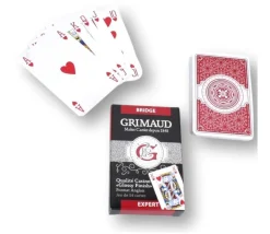 Tout Pour le Jeu Jeu 54 cartes Bridge Grimaud EXPERT rouge