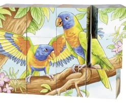 Tout Pour le Jeu Jeu 12 cubes avec images 6 animaux sauvages - puzzle