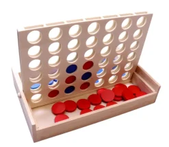 Tout Pour le Jeu Jeu 4 en ligne en bois 17 x 23 x 14 cm