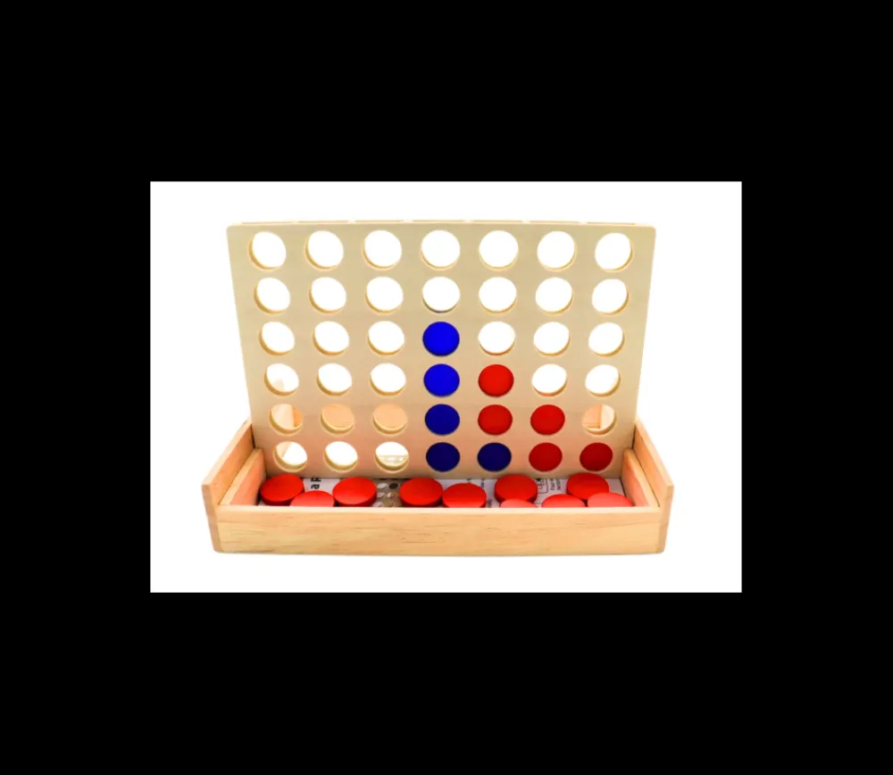 Tout Pour le Jeu Jeu 4 en ligne en bois 17 x 23 x 14 cm