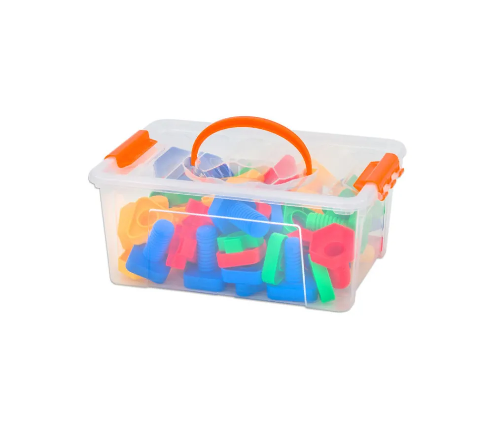 Enfant Tout Pour le Jeu Jeu 64 pièces vis et écrous dans boite plastique
