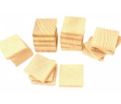 Tout Pour le Jeu Jeu 24 tuiles mémo en bois vierge à personnaliser 40x40x7 mm