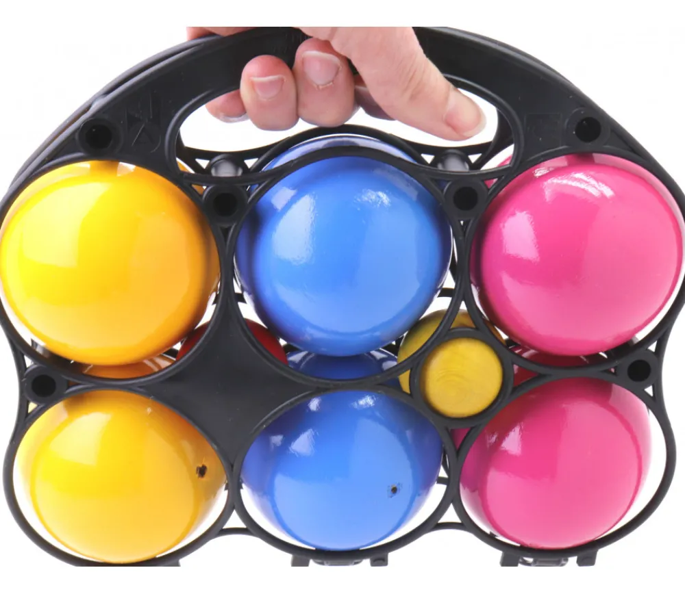 Tout Pour le Jeu Jeu boules en bois pétanque (6 boules + 2 cochonnets) France