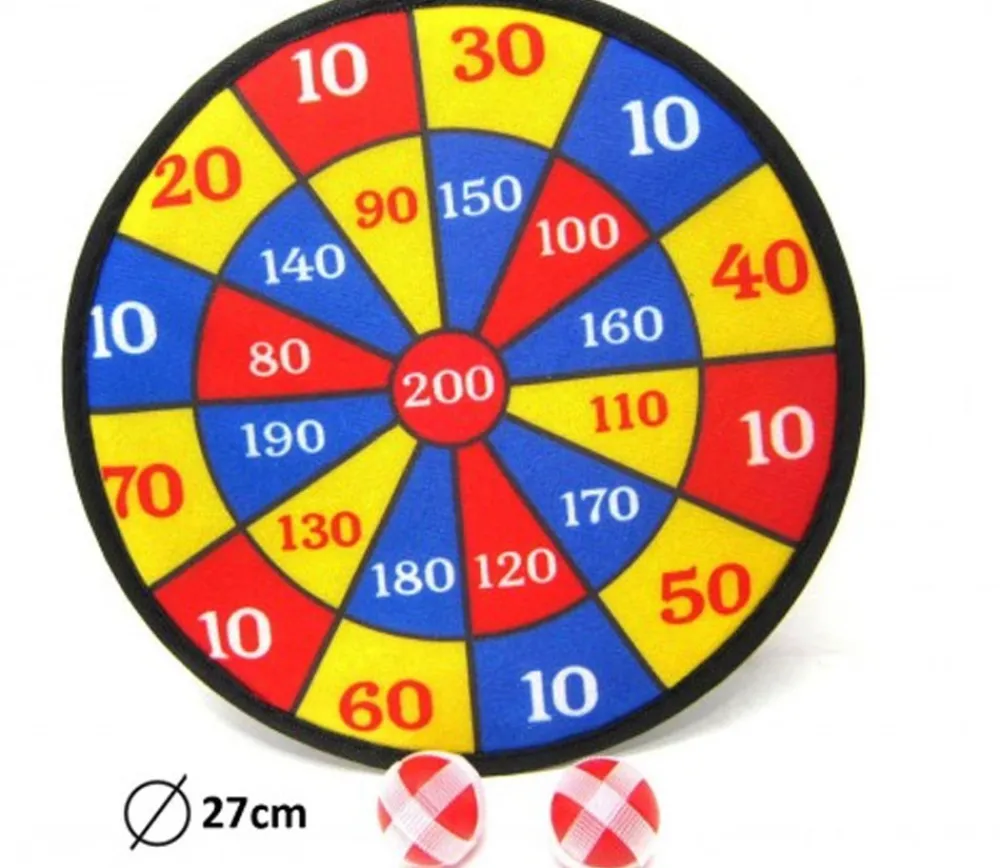 Enfant Tout Pour le Jeu Jeu Cible velcro 27 cm velcro 2 balles de lancer