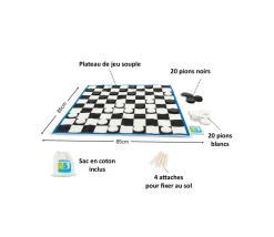 Tout Pour le Jeu Jeu Dames géant 85 x 85 cm