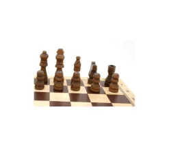 Tout Pour le Jeu Jeu d'échec en bois complet 29 cm : plateau bois épais + 32 Pièces bois