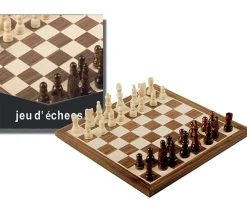 Tout Pour le Jeu Jeu d'échecs bois marqueté 29 cm (plateau + 32 pièces)